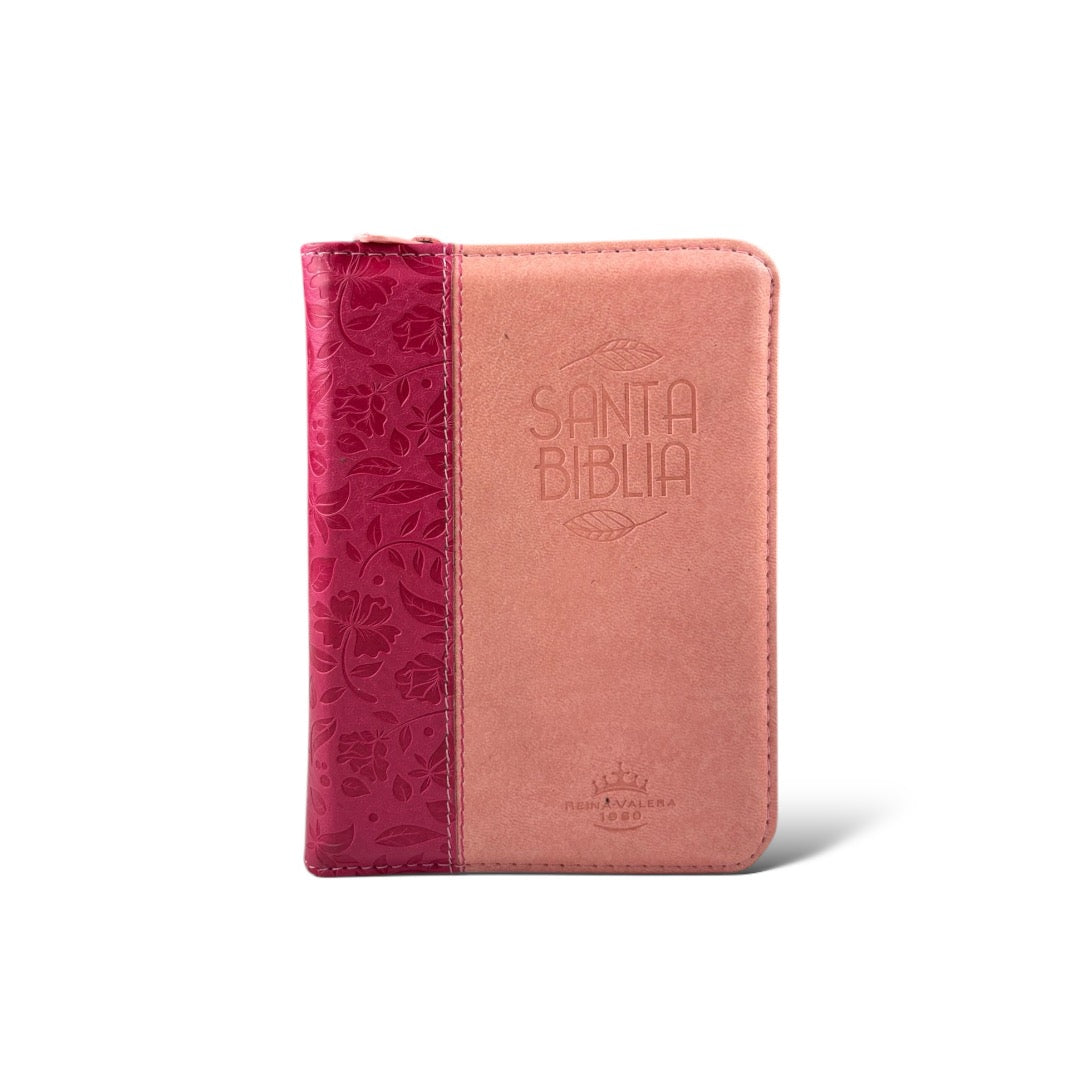 BIBLIA REINA VALERA 1960 COMPACTA FUCSIA CANTO PLATEADO