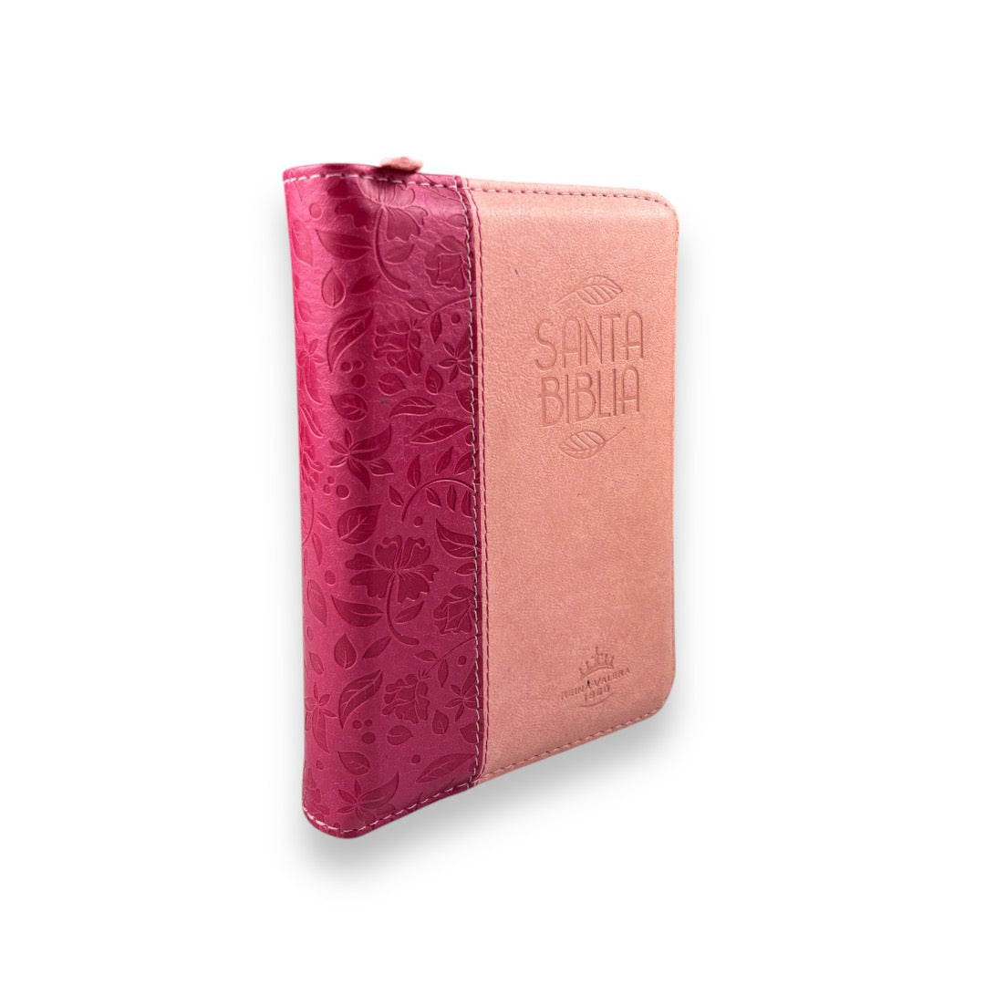 BIBLIA REINA VALERA 1960 COMPACTA FUCSIA CANTO PLATEADO