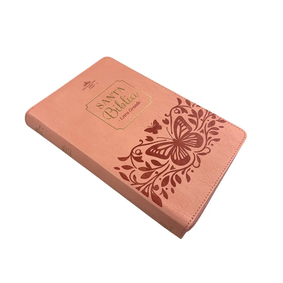 Biblia Rvr 1960 obsequios y premios coral mariposa c/ cierre