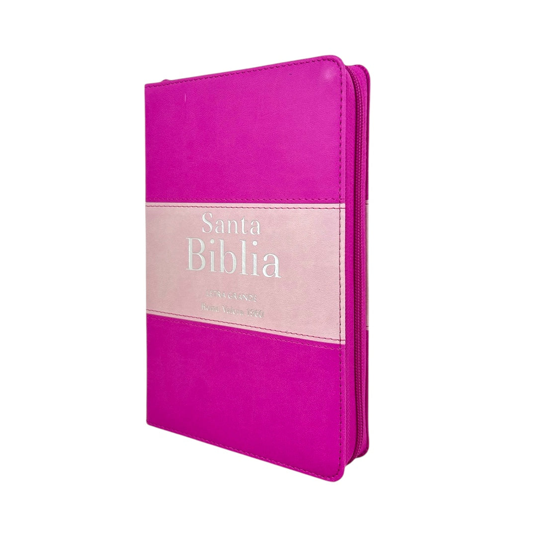 BIBLIA REINA VALERA 1960 LETRA GRANDE MANUAL FUCSIA INDICE/ CIERRE