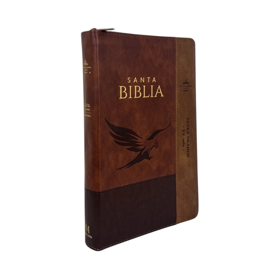 BIBLIA REINA VALERA 1960 LETRA GRANDE IMITACION PIEL C/CIERRE ÍNDICE AGUILA