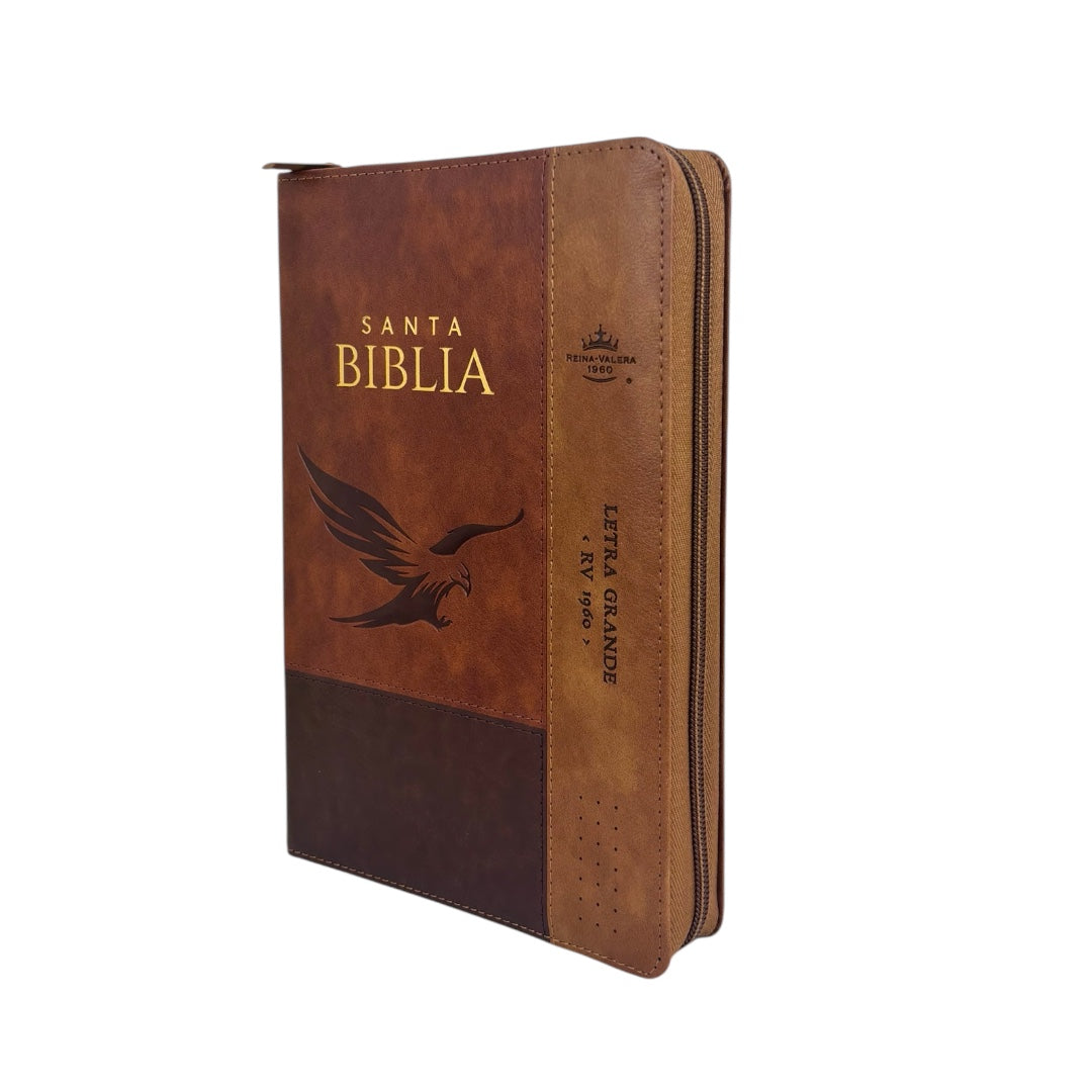 BIBLIA REINA VALERA 1960 LETRA GRANDE IMITACION PIEL C/CIERRE ÍNDICE AGUILA