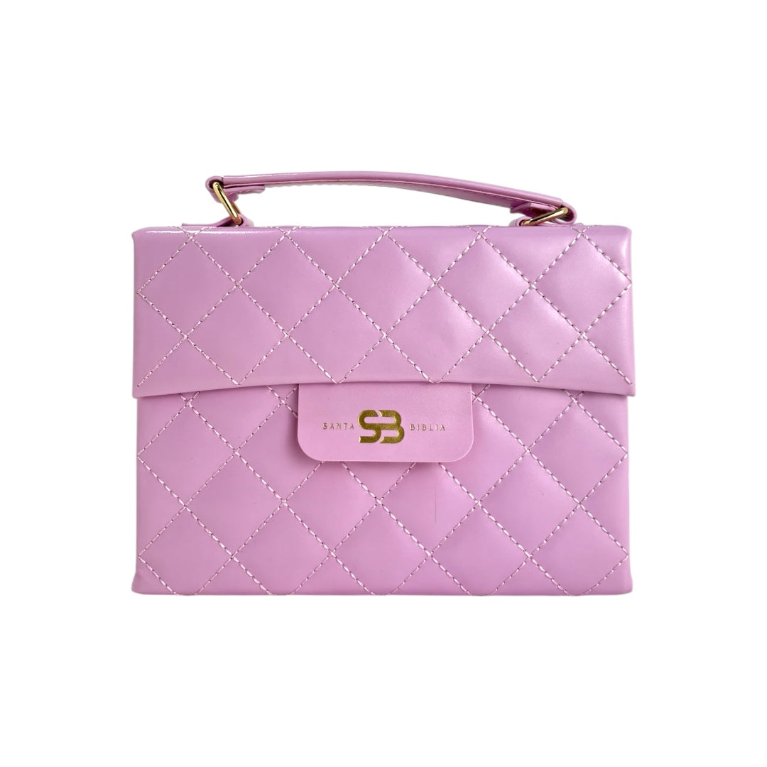 Santa Biblia Cartera con Broche Magnético Compacta RV1960 Lila