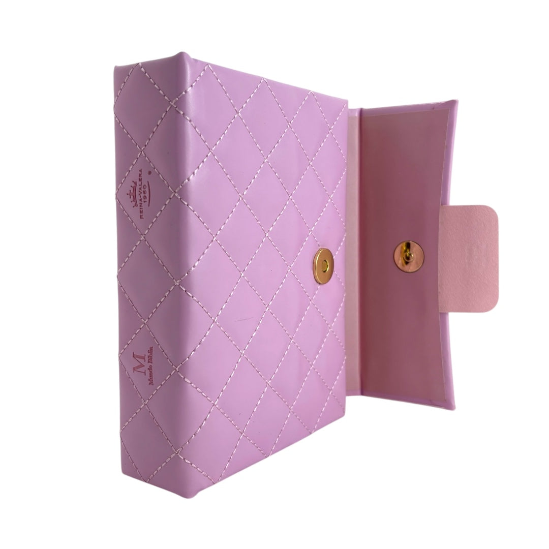 Santa Biblia Cartera con Broche Magnético Compacta RV1960 Lila