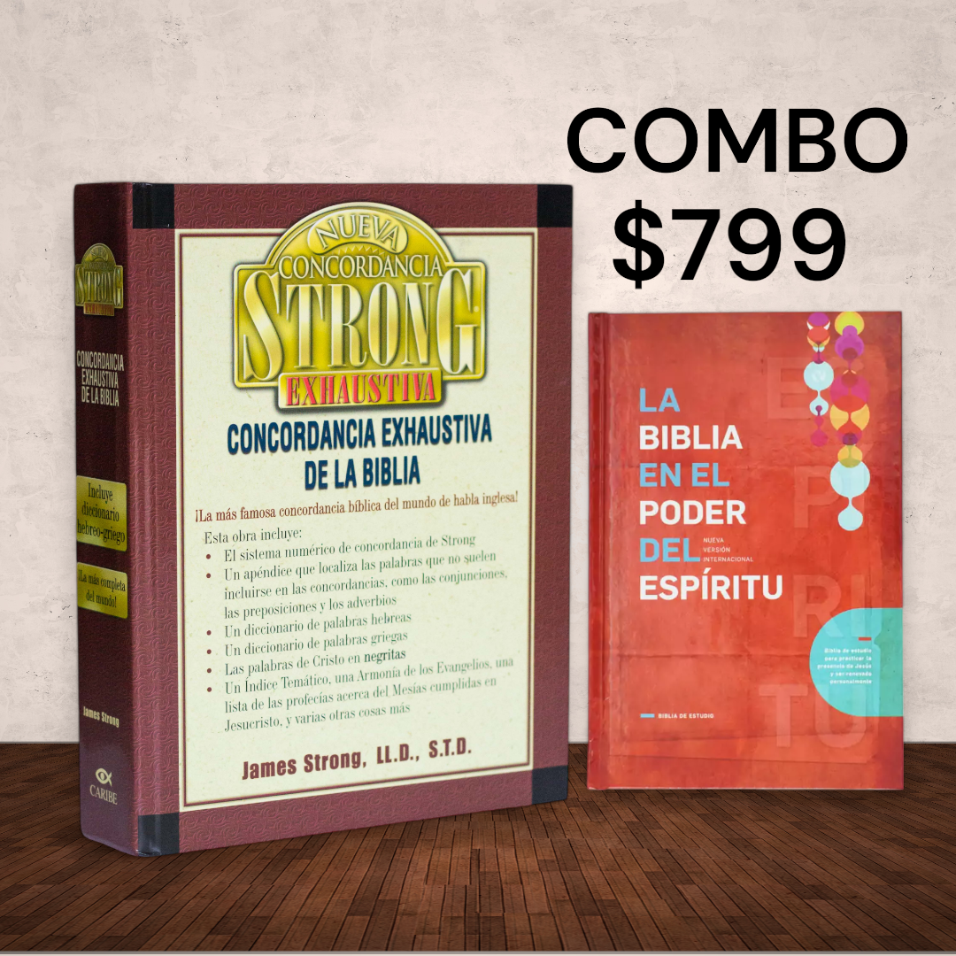 COMBO CONCORDANCIA STRONG Y Biblia en el Poder del Espiritu NVI (Tapa Dura)