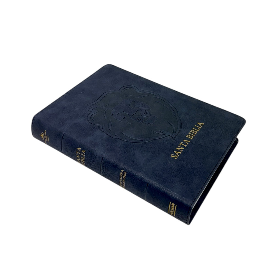 BIBLIA REINA VALERA 1960 LETRA GRANDE MANUAL LEÓN CENIZA EDICIÓN ESPECIAL