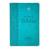 BIBLIA REINA VALERA 1960 LETRA SUPER GIGANTE FLORAL C/INDICE TURQUESA