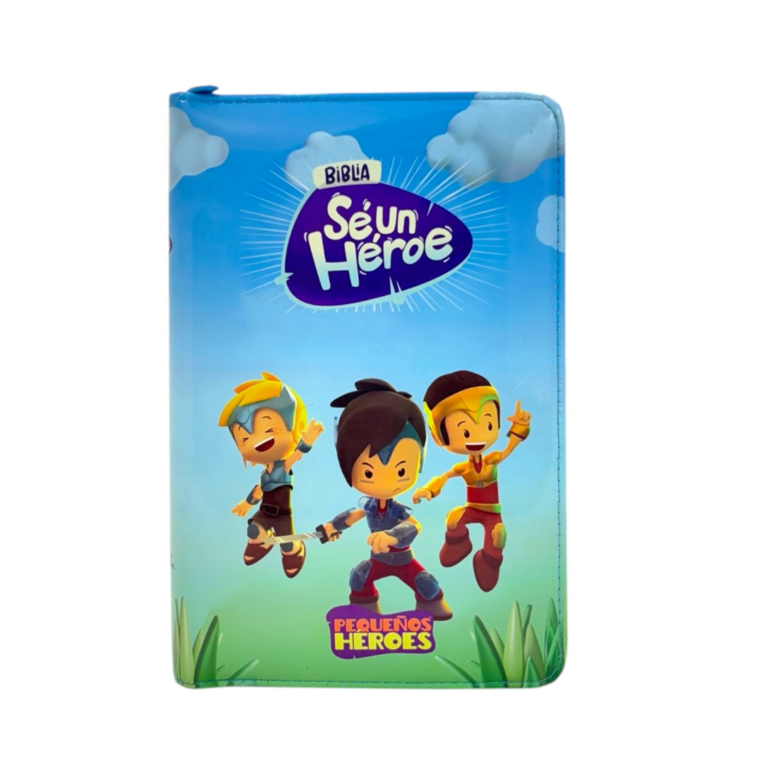 BIBLIA TLA INFANTIL LETRA GRANDE SÉ UN HÉROE AZUL