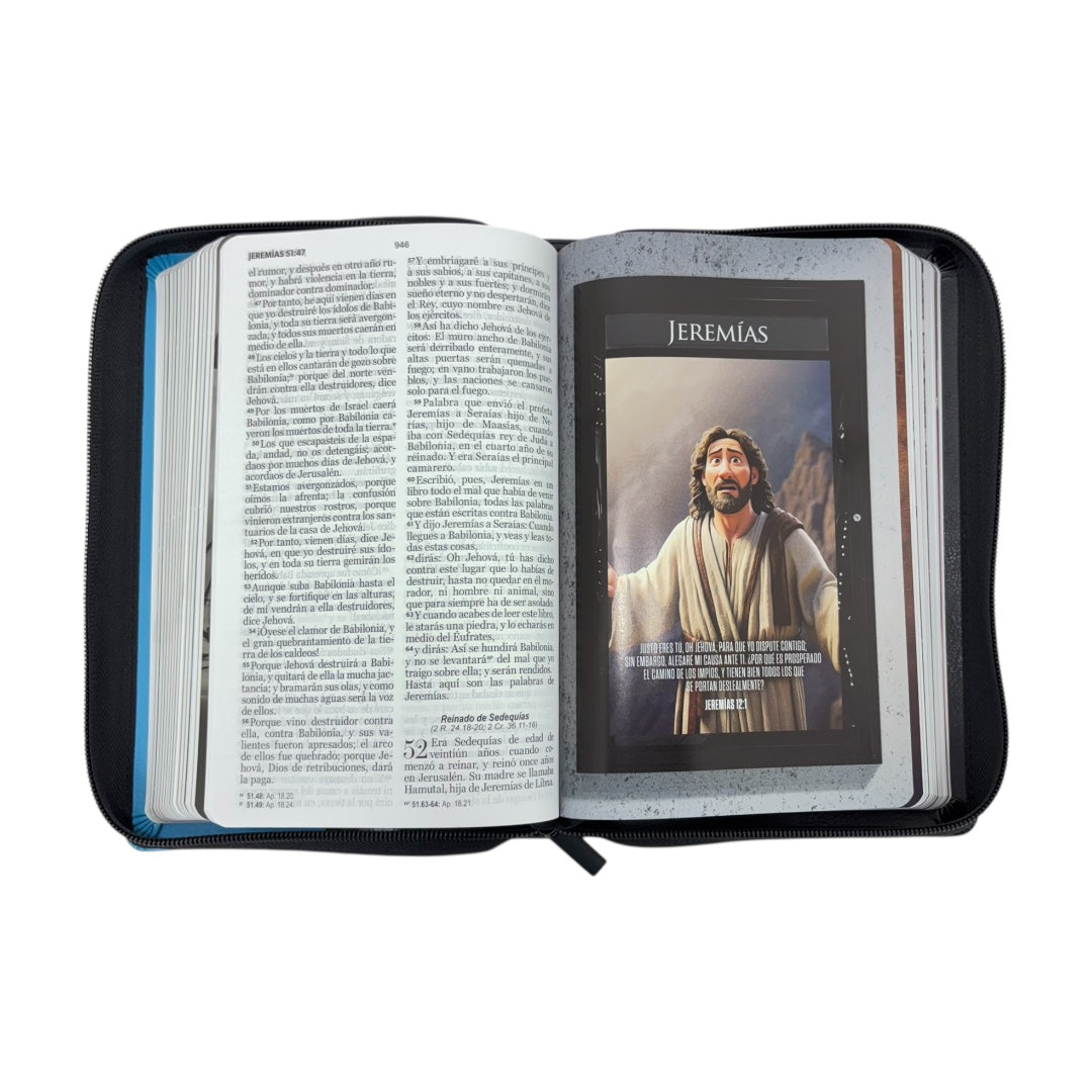 BIBLIA REINA VALERA 1960 HÉROES LETRA GRANDE IMITACION PIEL C/CIERRE