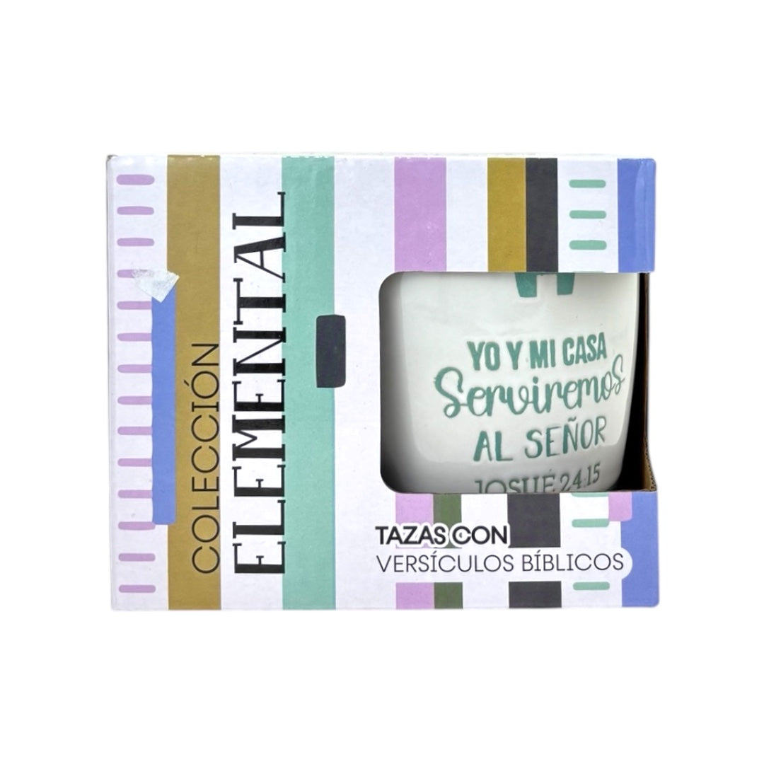 TAZA DE CERAMICA COLECCIÓN ELEMENTAL (3 MODELOS ) SALMOS 23: 1