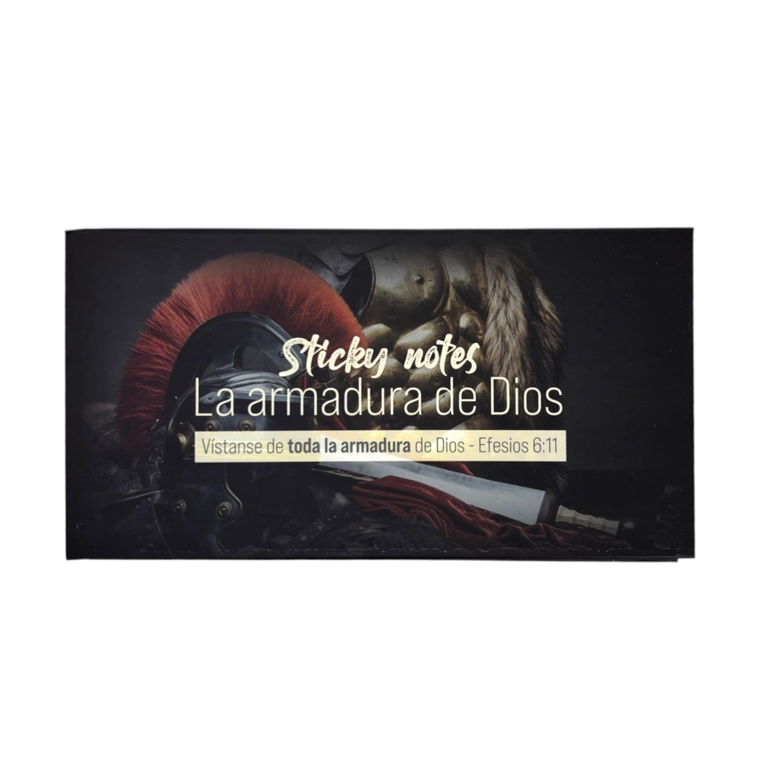 ESTUCHE CON NOTAS ADHESIVAS 4 MODELOS DIFERENTES LA ARMADURA DE DIOS