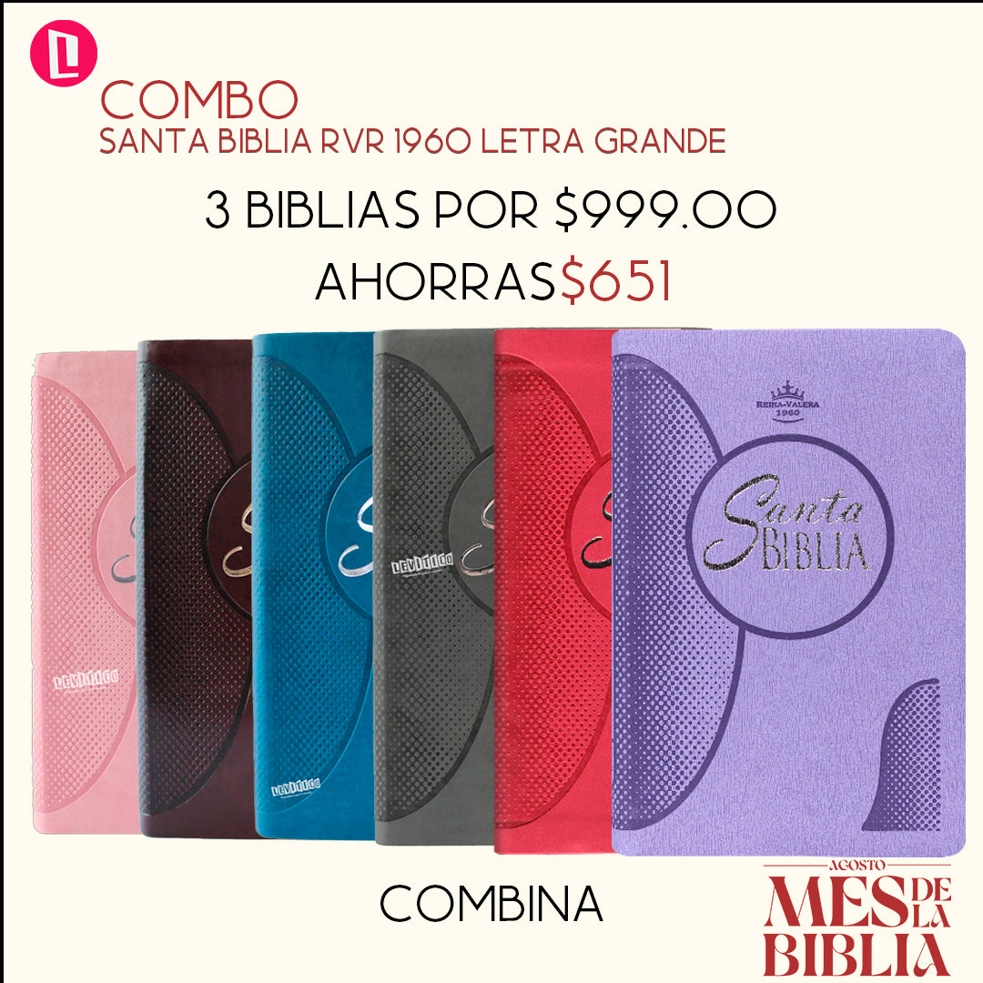 COMBO DE 3 BIBLIAS COLORES A ELEGIR