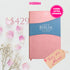 Biblia Rv1960 Letra Grande Símil Piel Rosa Floral/celeste