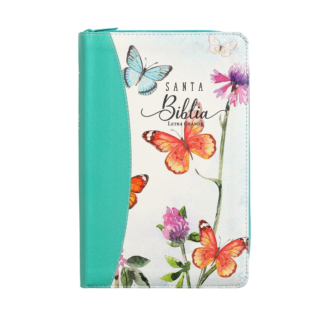 Biblia RVR065LG czti CP floral/mariposa Tamaño Manual