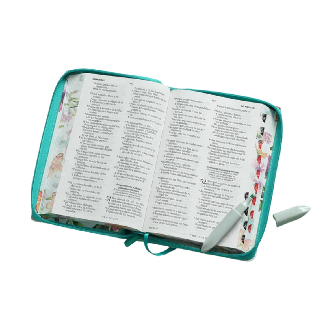 Biblia RVR065LG czti CP floral/mariposa Tamaño Manual