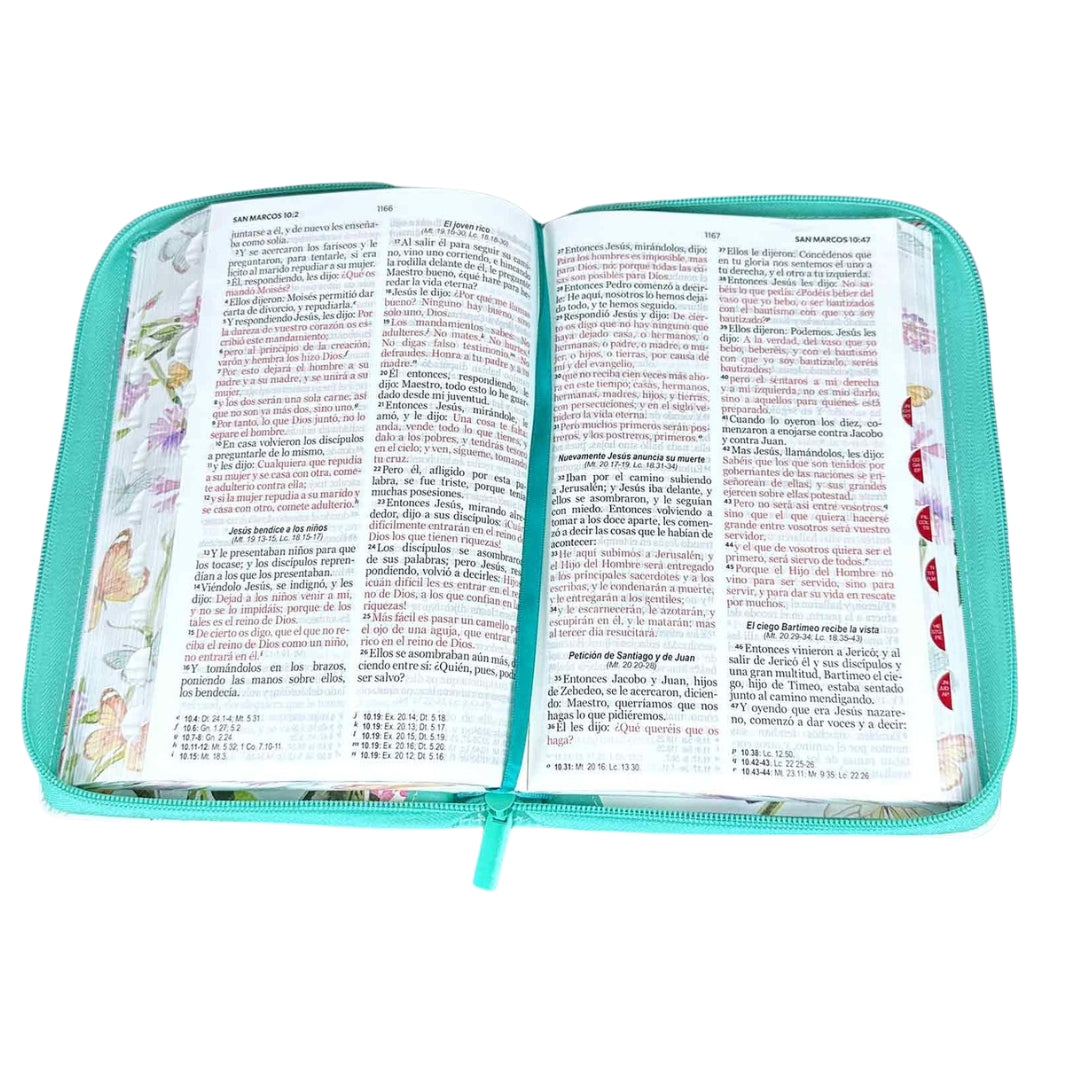 Biblia RVR065LG czti CP floral/mariposa Tamaño Manual