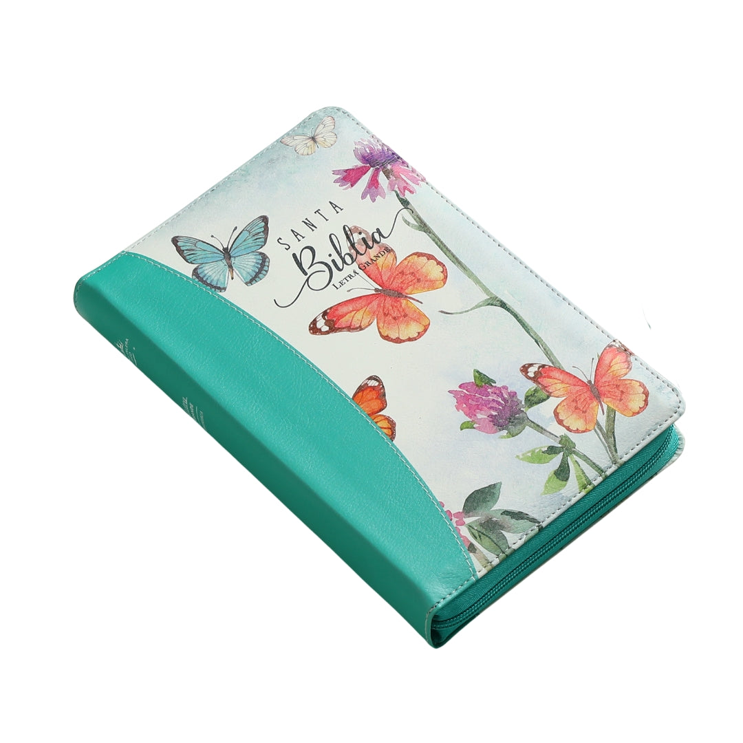 Biblia RVR065LG czti CP floral/mariposa Tamaño Manual