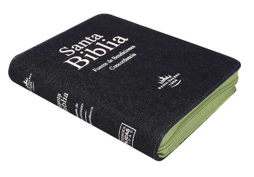 BIBLIA REINA VALERA 1960 COMPACTA FUENTE DE BENDICIONES MEZCLILLA