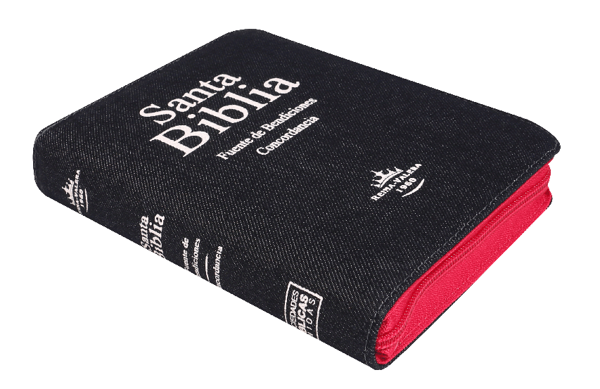 BIBLIA REINA VALERA 1960 COMPACTA FUENTE DE BENDICIONES MEZCLILLA