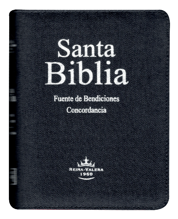 BIBLIA REINA VALERA 1960 COMPACTA FUENTE DE BENDICIONES MEZCLILLA