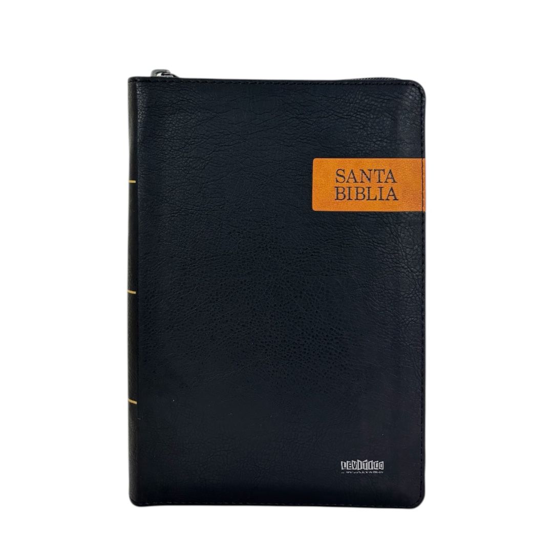 BIBLIA REINA VALERA 1960 LETRA GIGANTE MANUAL NEGRO/ CARAMELO CIERRE INDICE SIMIL PIEL