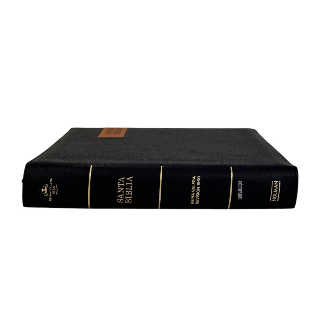 BIBLIA REINA VALERA 1960 LETRA GIGANTE MANUAL NEGRO/ CARAMELO CIERRE INDICE SIMIL PIEL
