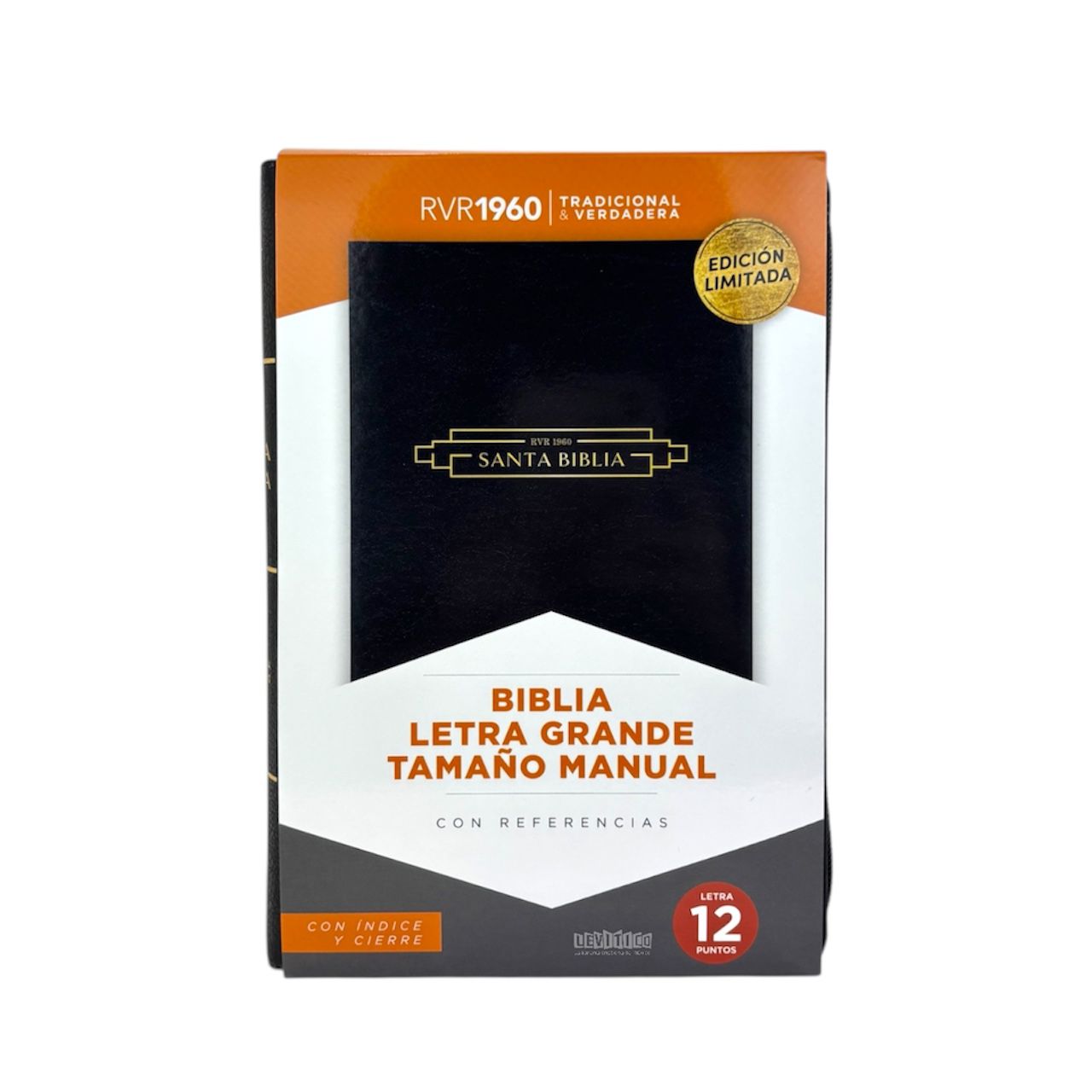 BIBLIA RVR 1960 LETRA GRANDE MANUAL EDICIÓN LIMITADA CIERRE /INDICE NEGRO
