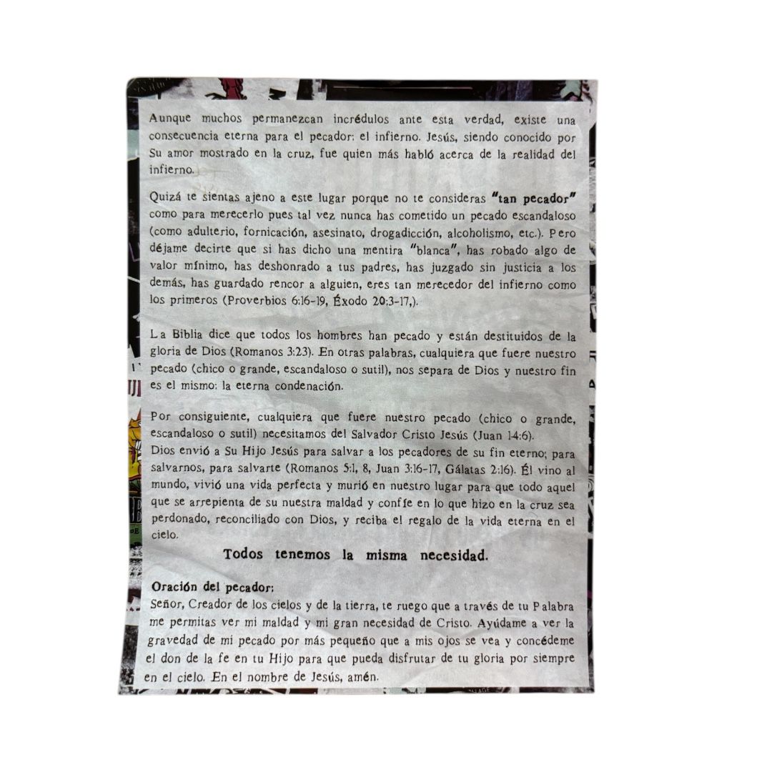 PECADOR, ESCANDALOSO,PECADOR RESPETABLE (FOLLETO EVANGELISTICO 100 PIEZAS )
