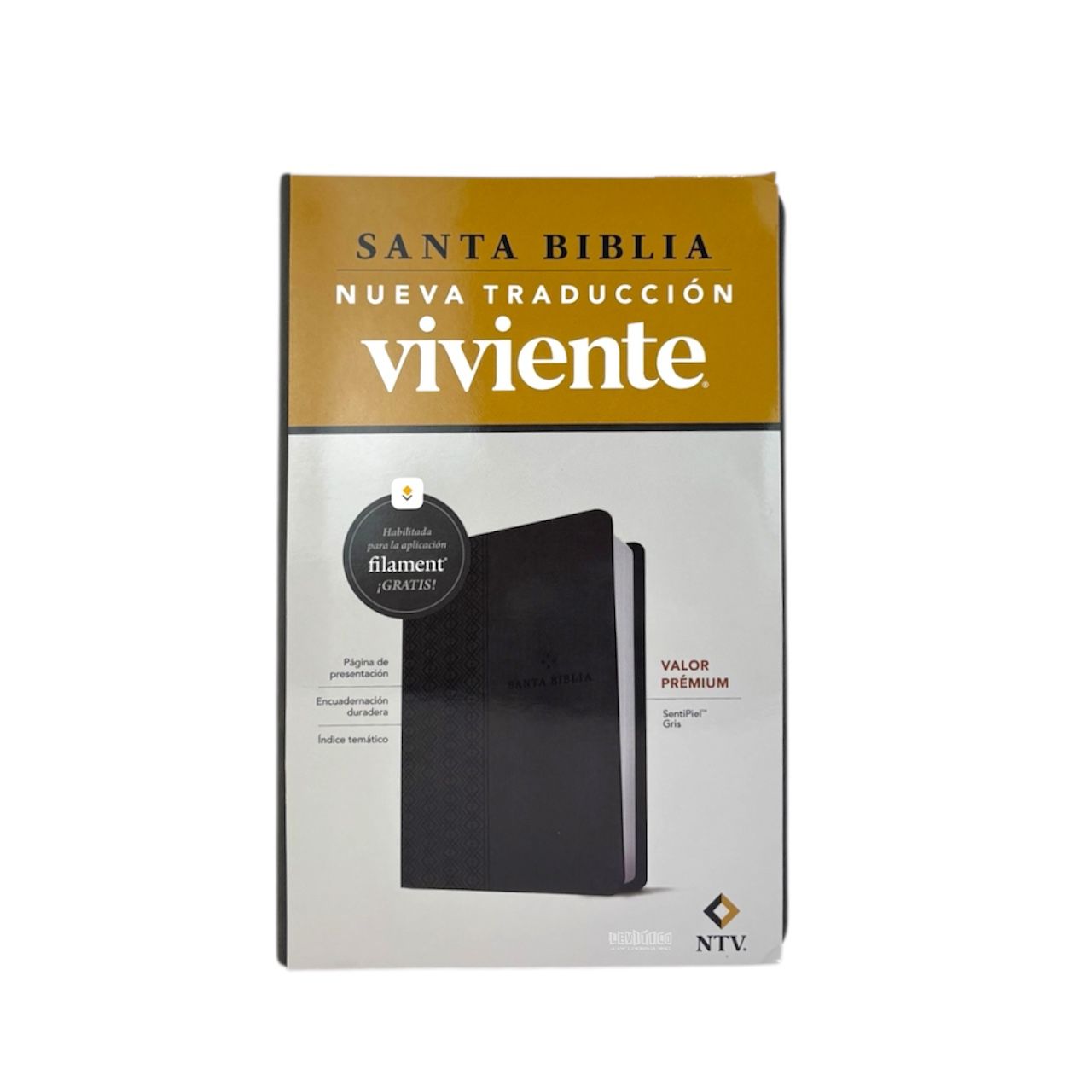 SANTA BIBLIA NTV LETRA GRANDE MANUAL SENTIPIEL GRIS