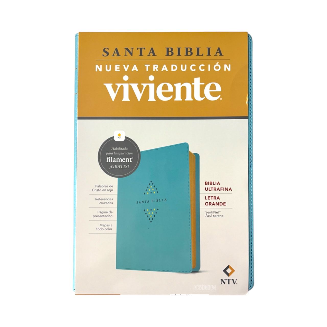 BIBLIA ULTRAFINA NTV LETRA GRANDE SENTIPIEL TURQUESA
