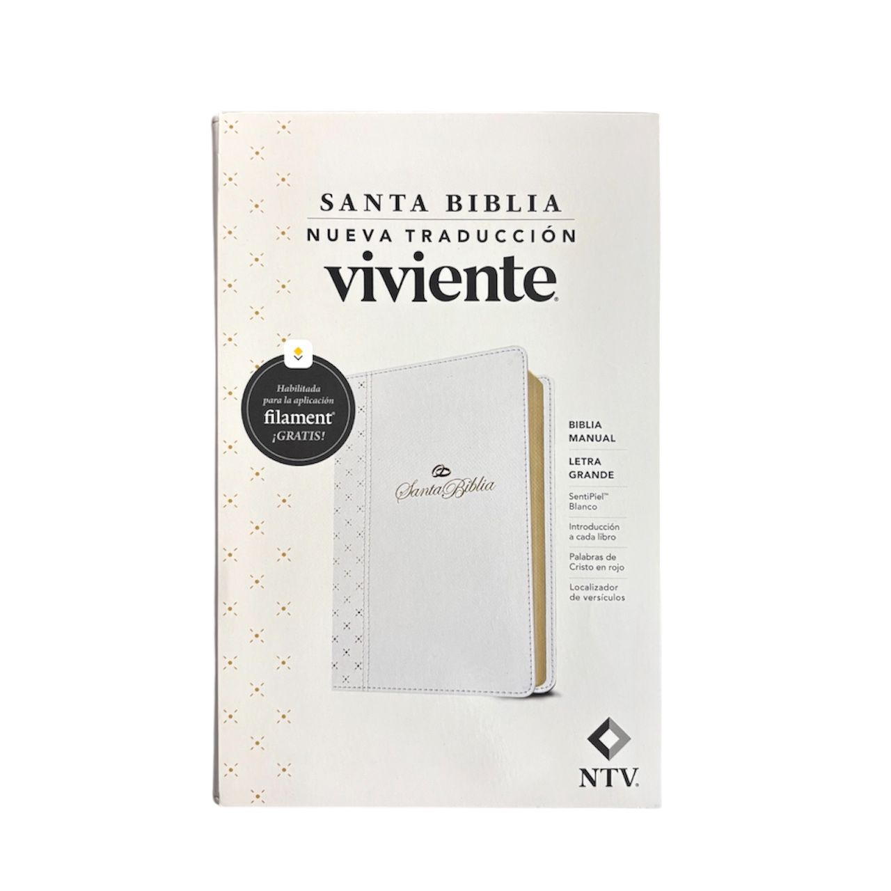 SANTA BIBLIA NTV TAMAÑO MANUAL BODA BLANCO LETRA GRANDE