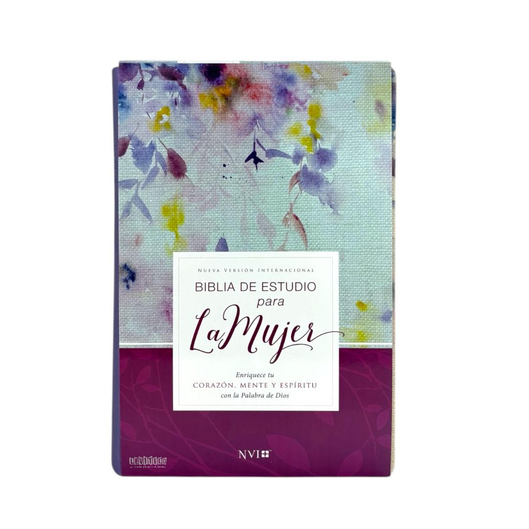 BIBLIA NVI DE ESTUDIO PARA MUJER TELA LILA