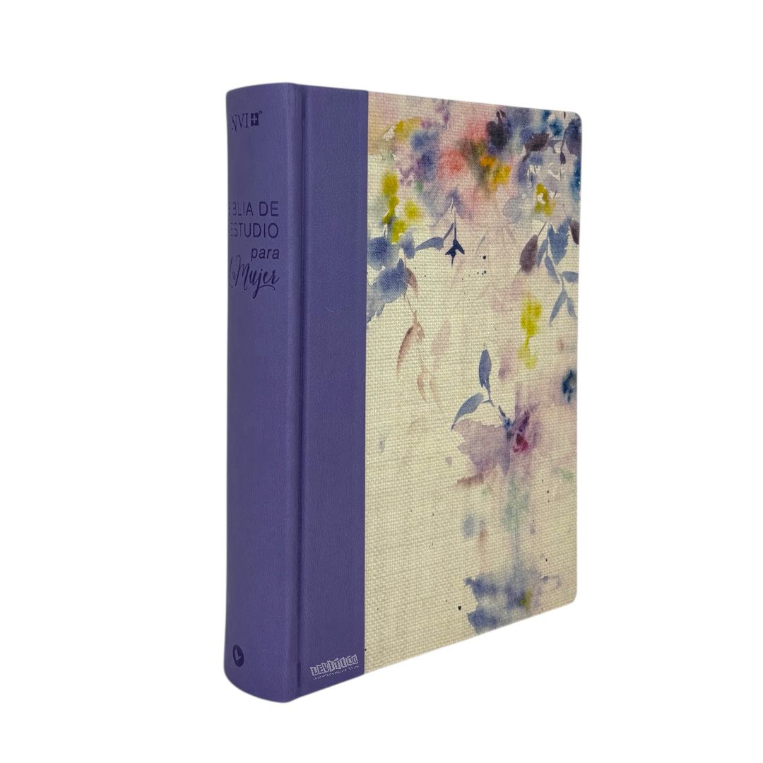 BIBLIA NVI DE ESTUDIO PARA MUJER TELA LILA