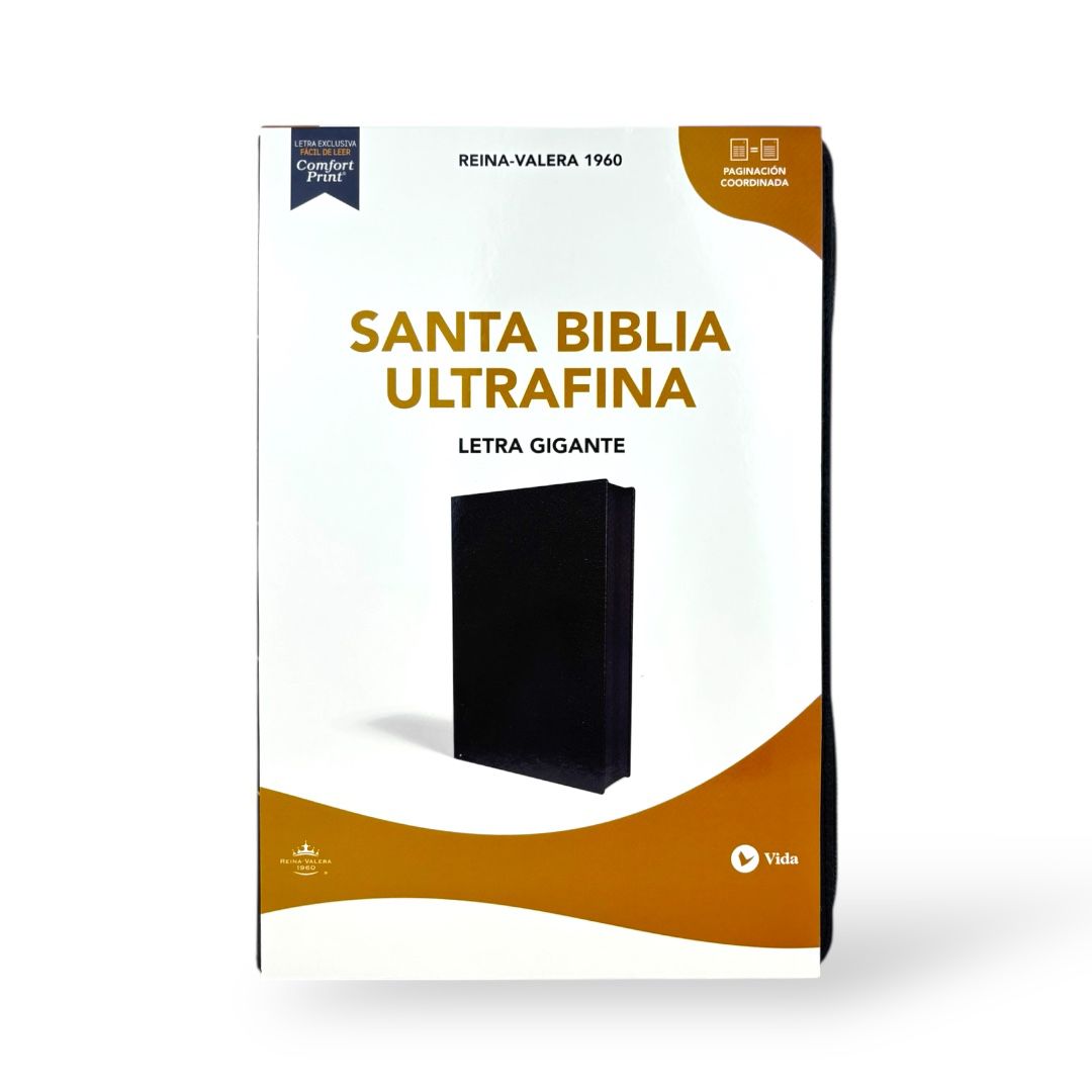 BIBLIA REINA VALERA 1960 ULTRAFINA LETRA GIGANTE NEGRO CIERRE
