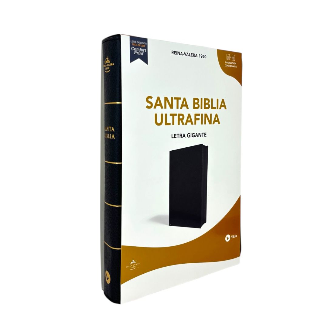 BIBLIA REINA VALERA 1960 ULTRAFINA LETRA GIGANTE NEGRO CIERRE