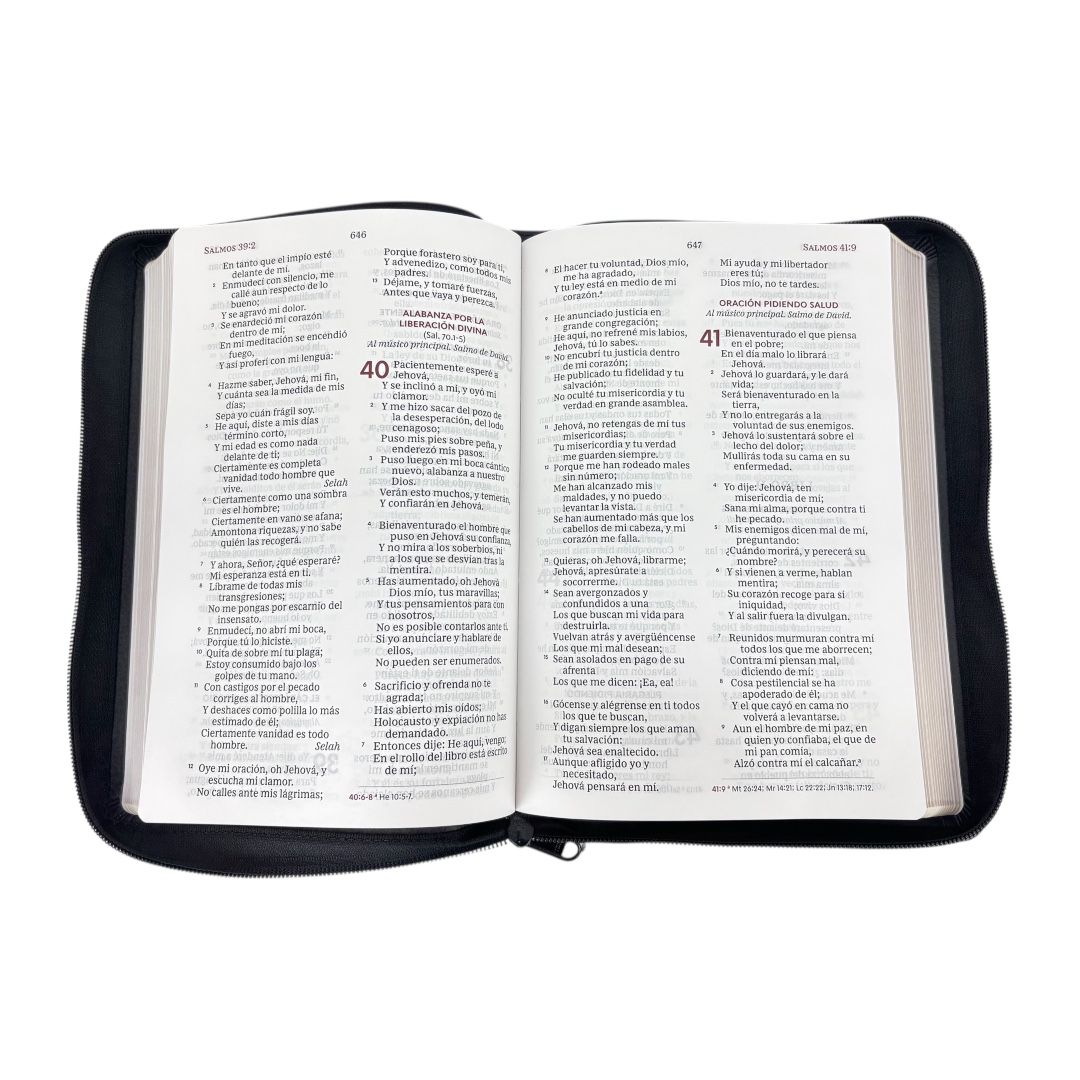 BIBLIA REINA VALERA 1960 ULTRAFINA LETRA GIGANTE NEGRO CIERRE