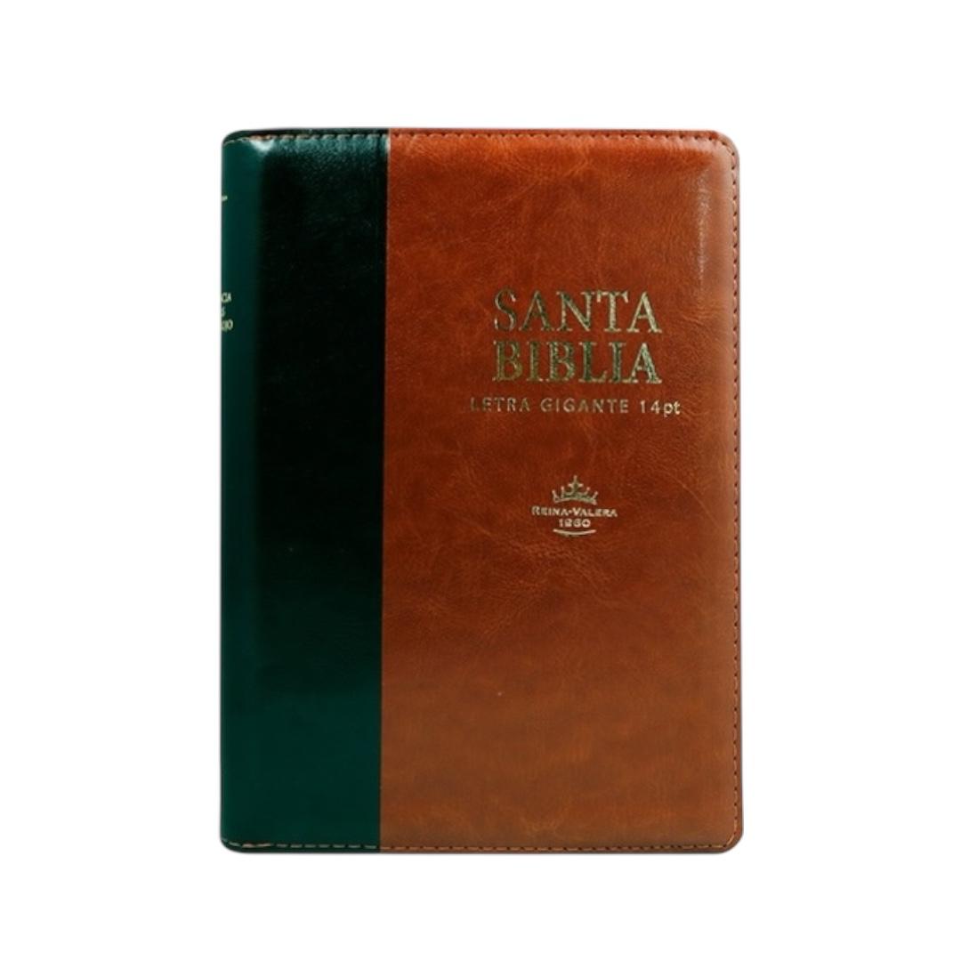 Biblia Reina Valera 1960 letra gigante tamaño manual negro/marron cierre