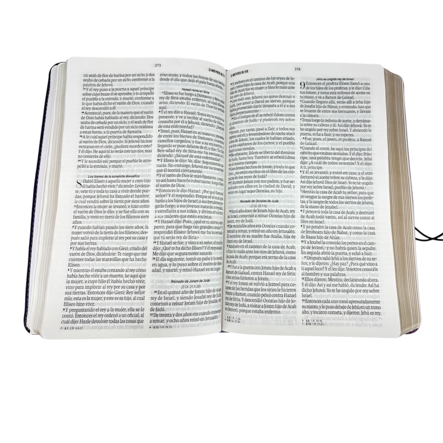 Biblia reina valera 1960 letra grande con elastico imitacion piel vintage morado