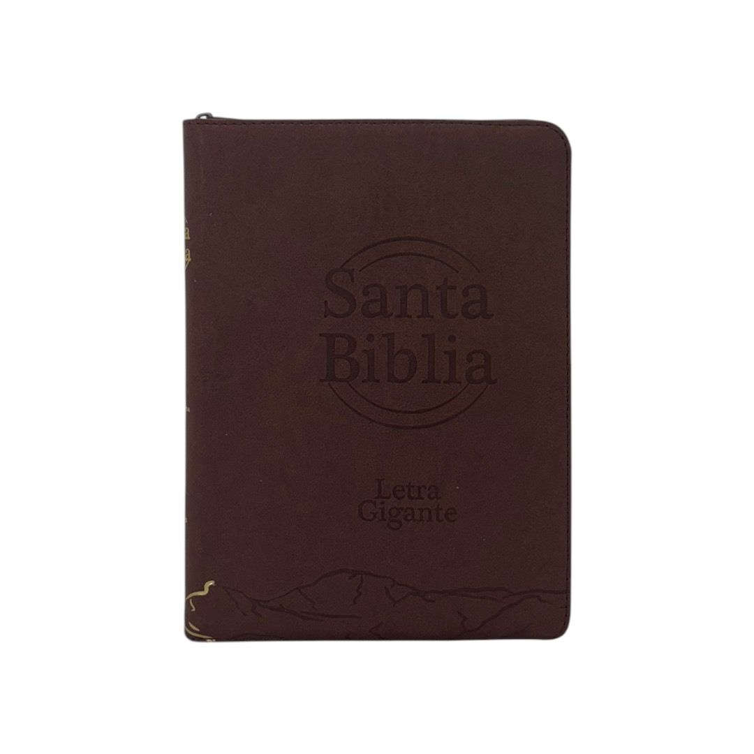 SANTA BIBLIA RVR 1960 LETRA GIGANTE CAFE C/CIERRE C/INDICE