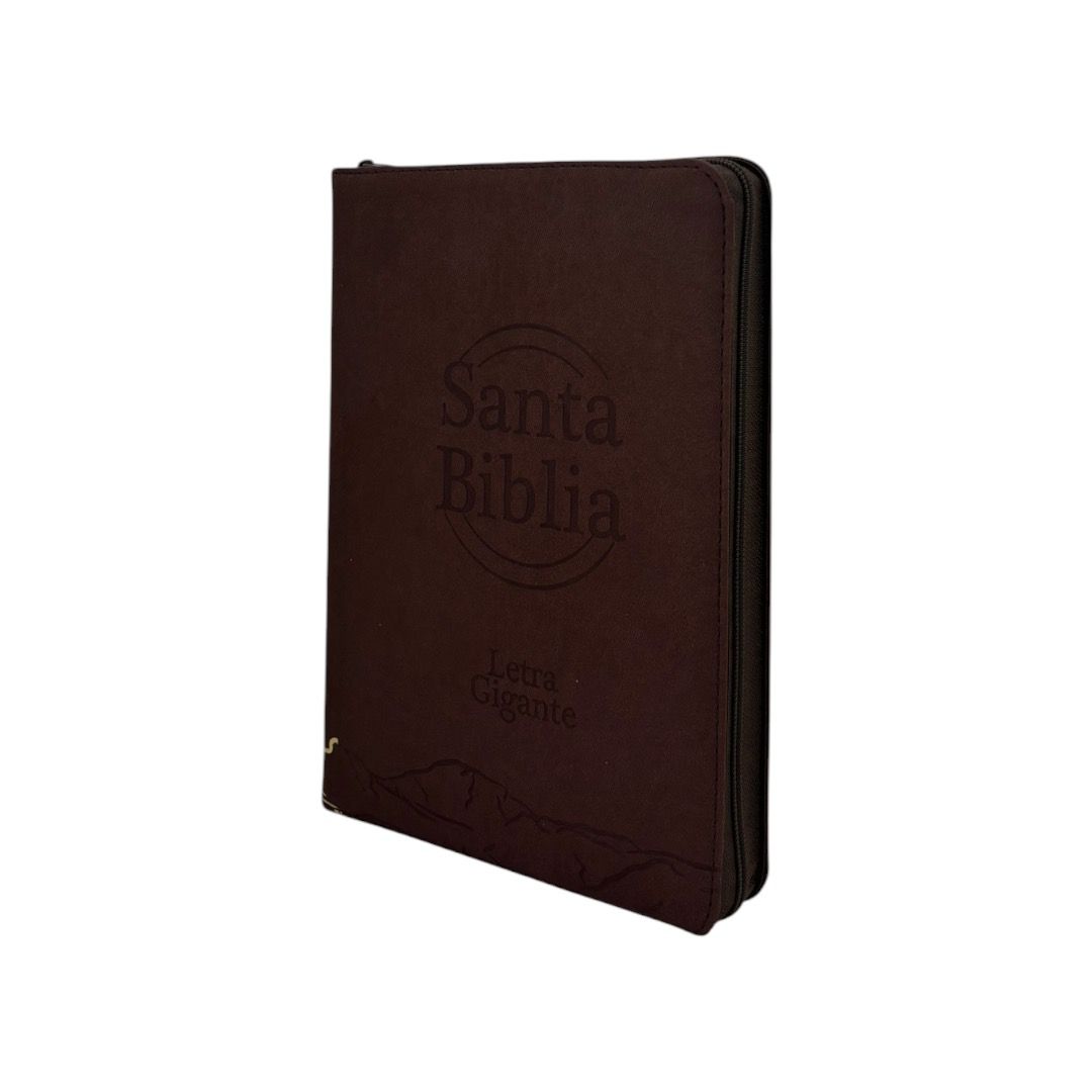 SANTA BIBLIA RVR 1960 LETRA GIGANTE CAFE C/CIERRE C/INDICE