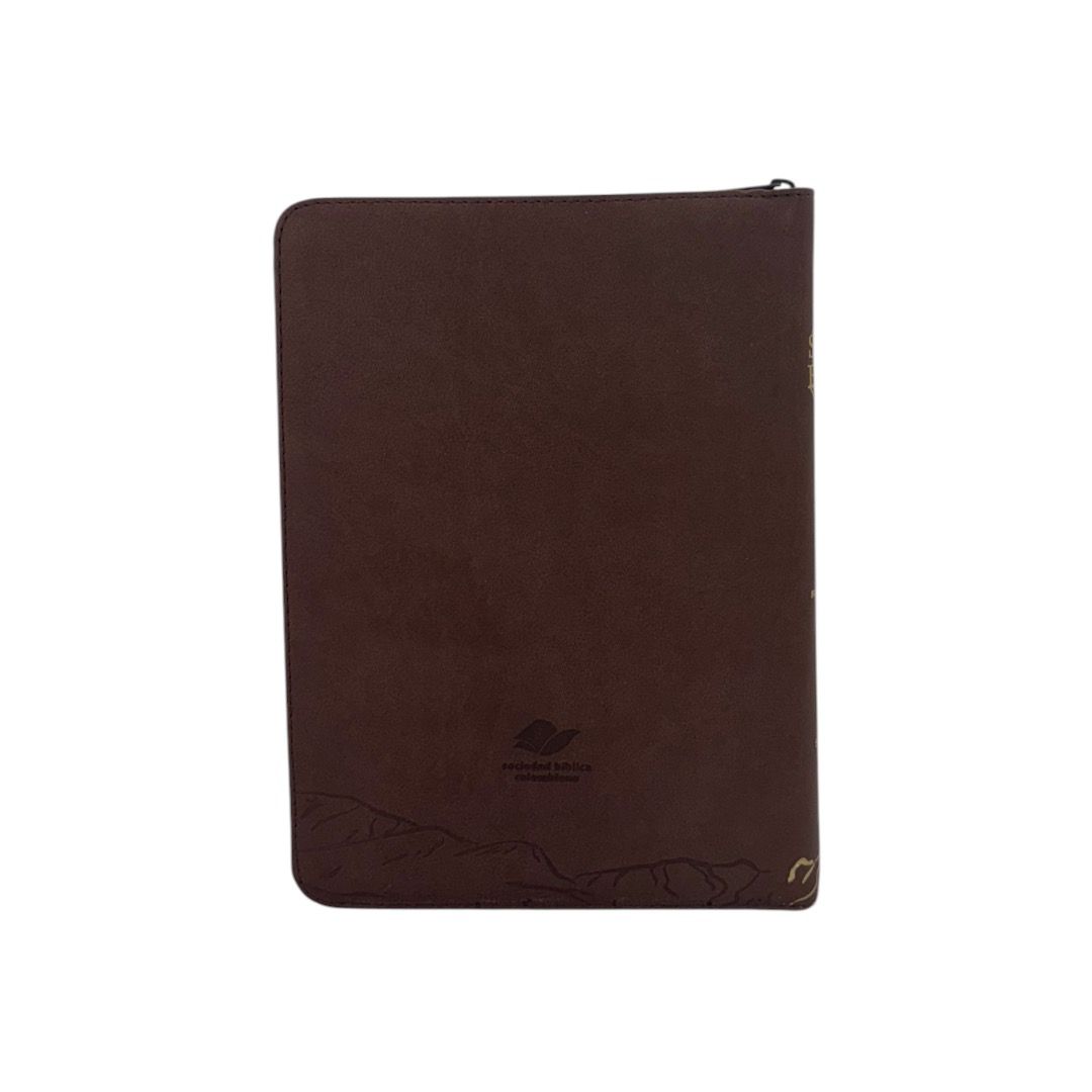 SANTA BIBLIA RVR 1960 LETRA GIGANTE CAFE C/CIERRE C/INDICE