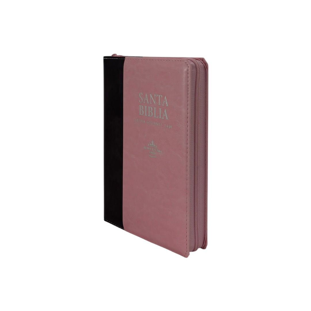 BIBLIA REINA VALERA 1960 TAMAÑO MANUAL LETRA GIGANTE 14 PTS ROSA/MARRON
