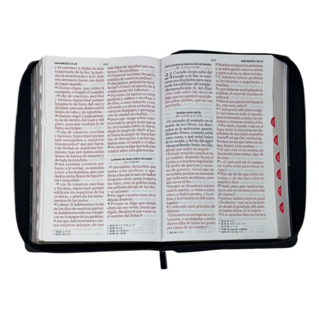 BIBLIA RVR1960 LETRA GIGANTE IMIT PIEL NEGRO GRIS/LEON