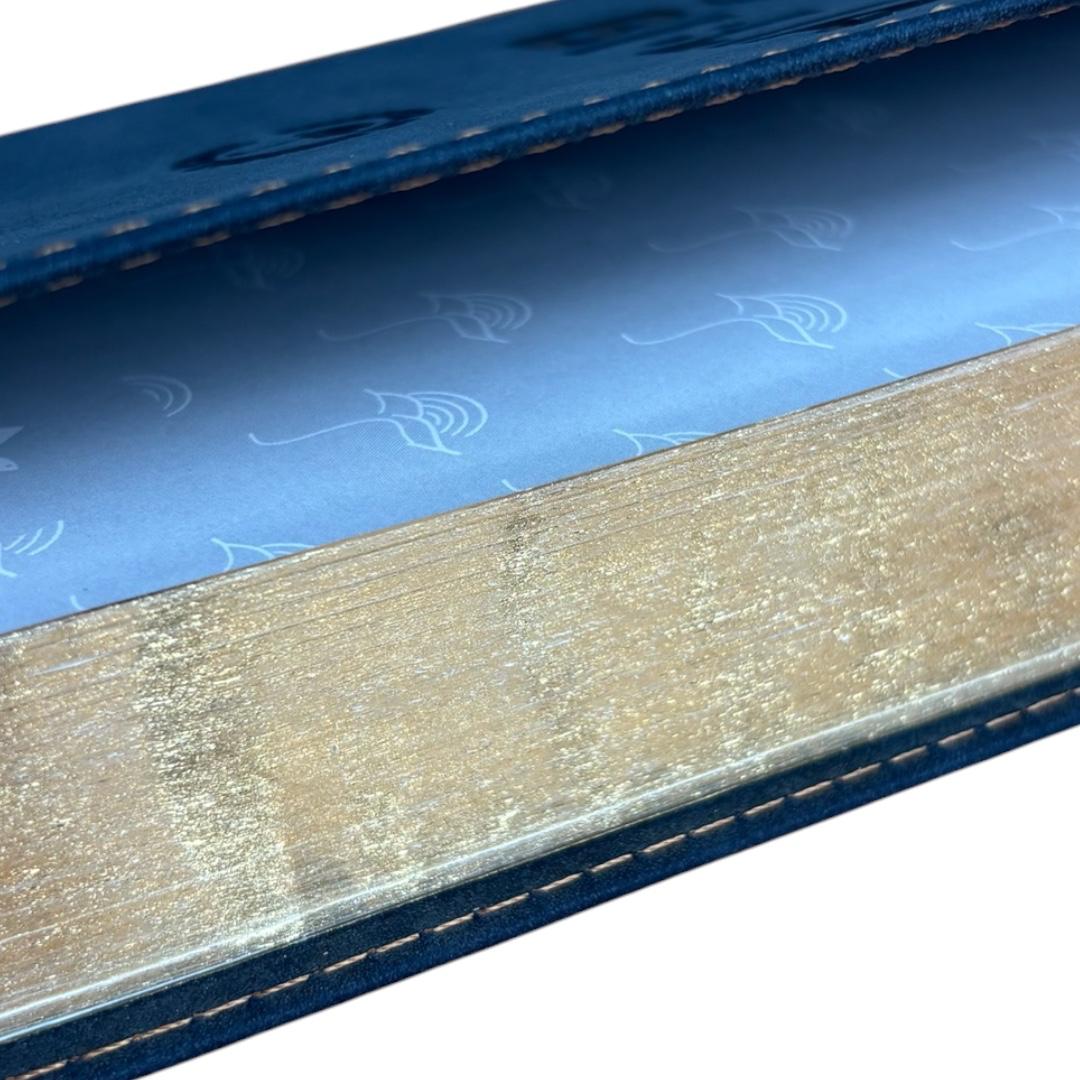 Biblia traduccion lenguaje actual letra grande imitacion piel azul oscuro/cafe Levítico