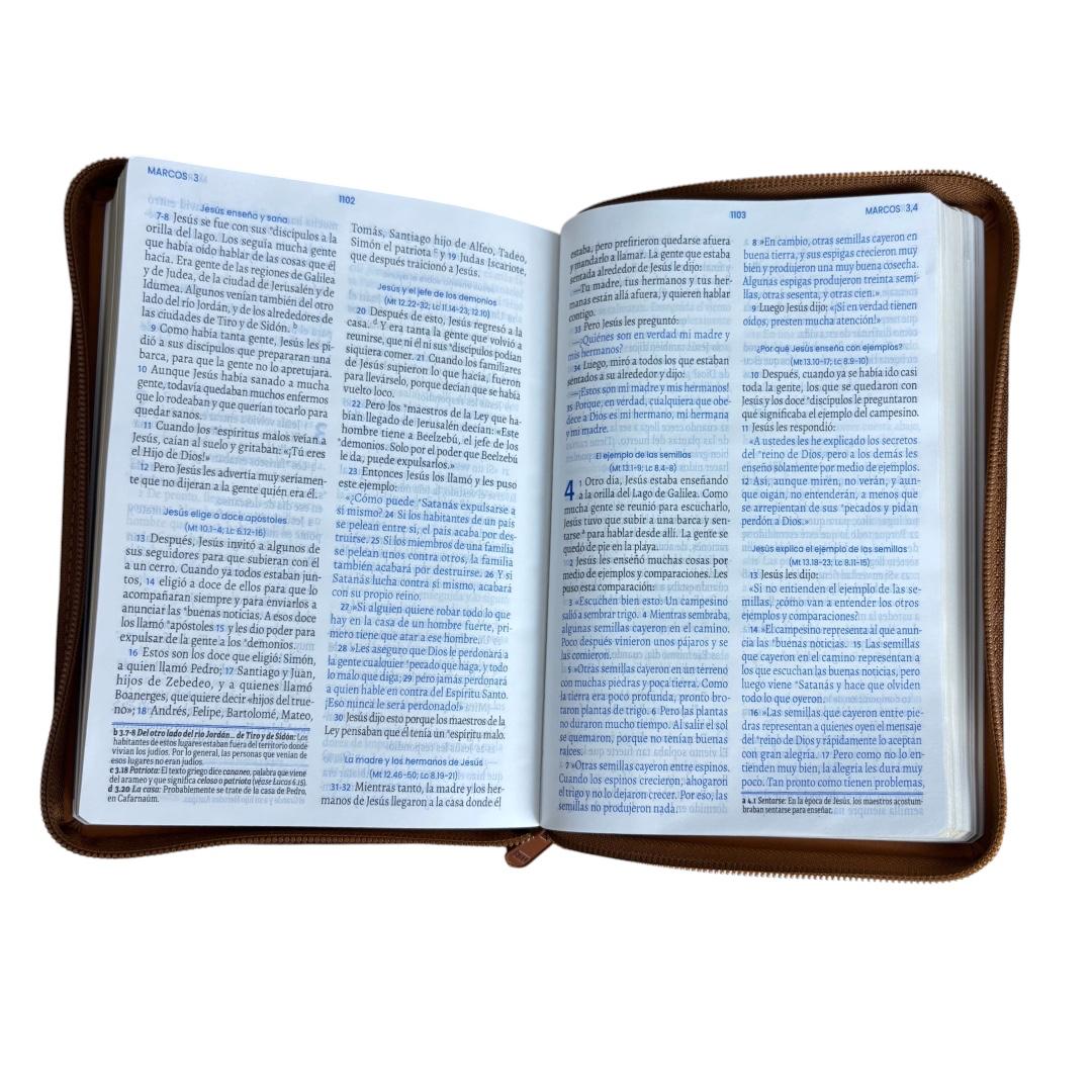 Biblia Traducción Lenguaje Actual letra grande manual c/ cierre canto dorado