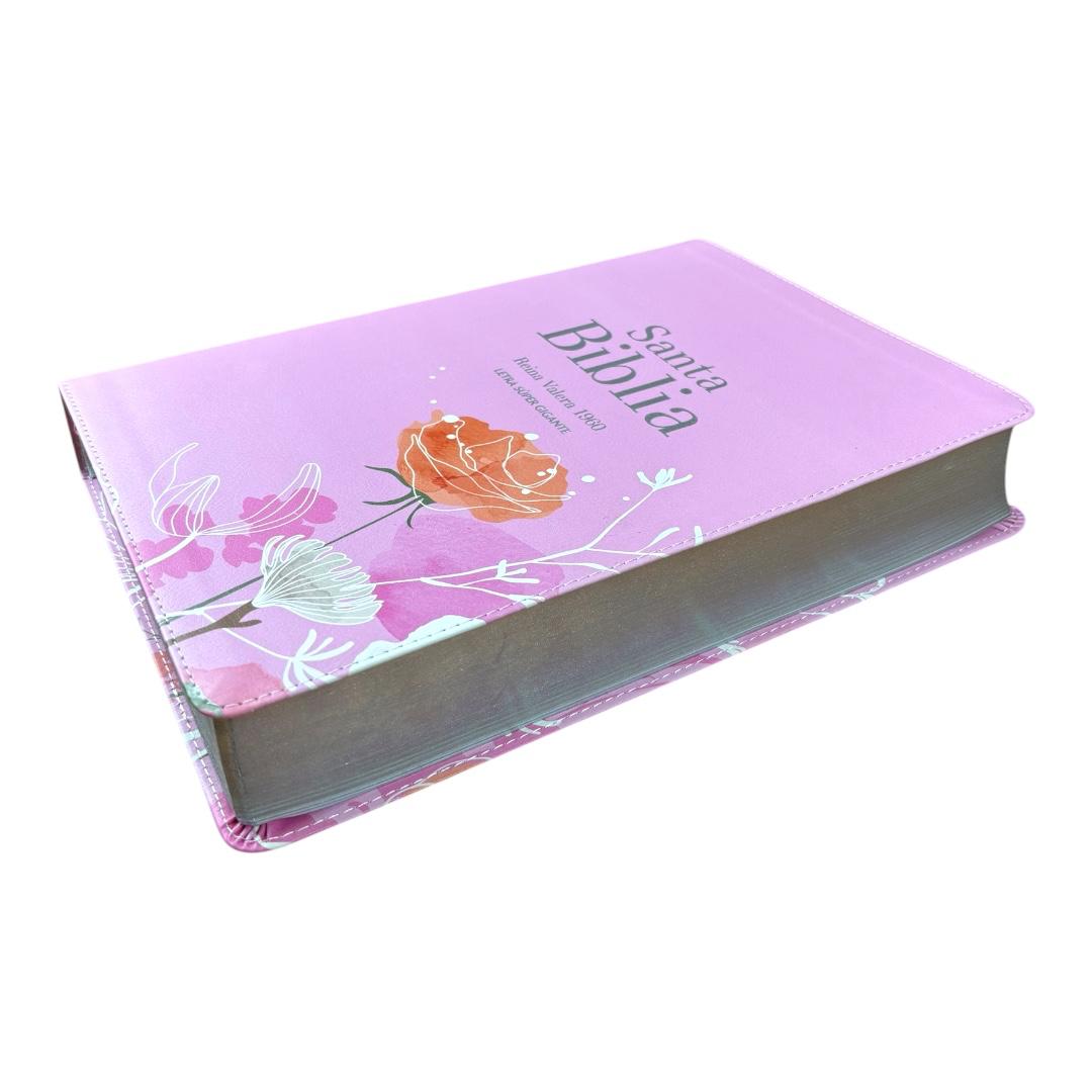 Biblia Rvr1960 letra súper gigante simil piel canto plata Levítico