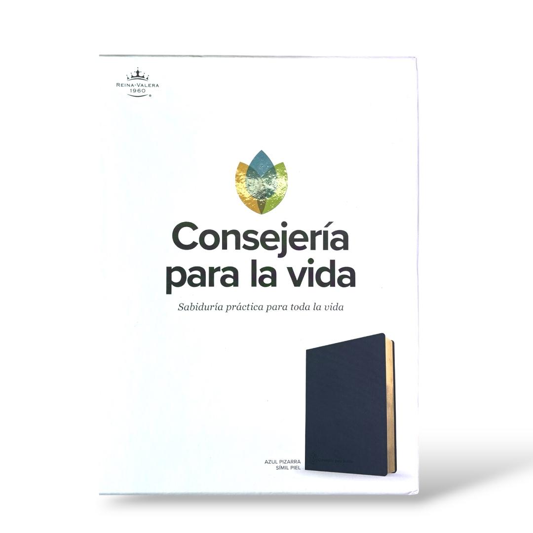 Biblia consejería para la vida RV1960 simil piel azul pizarra Levítico