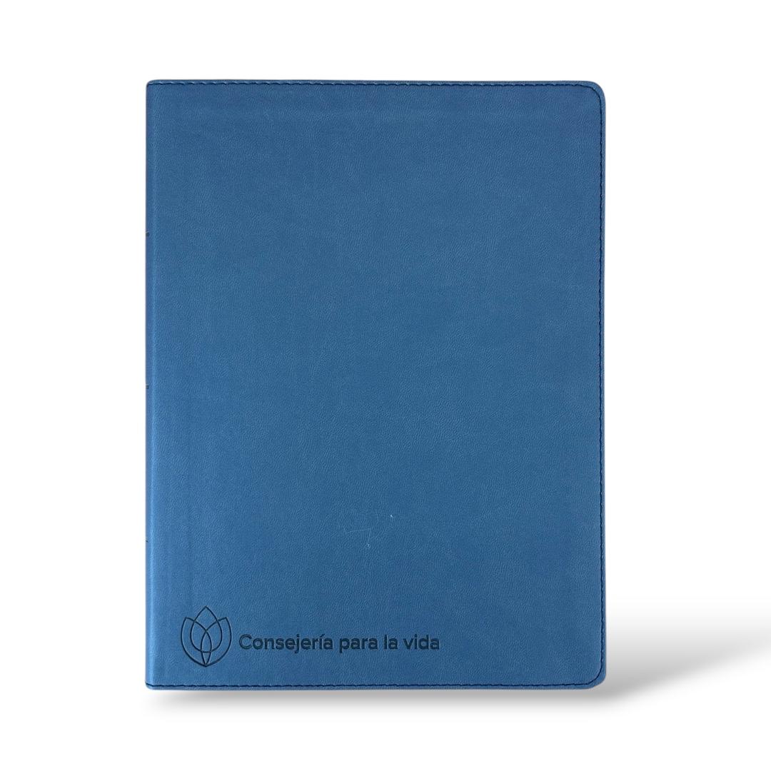 Biblia consejería para la vida RV1960 simil piel azul pizarra Levítico