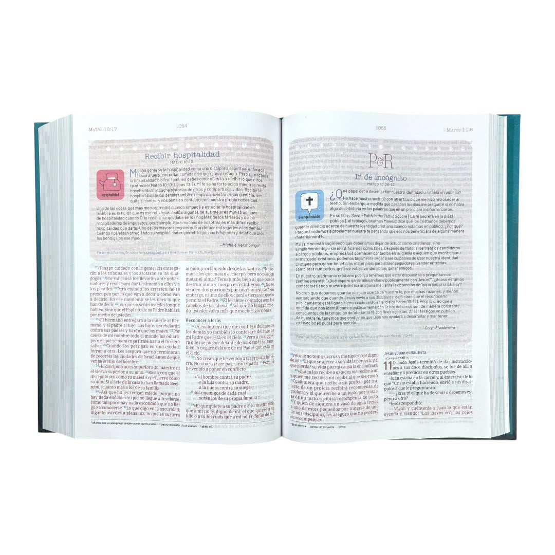 Biblia de Temas Cotidianos para Mujeres NVI tapa dura turquesa