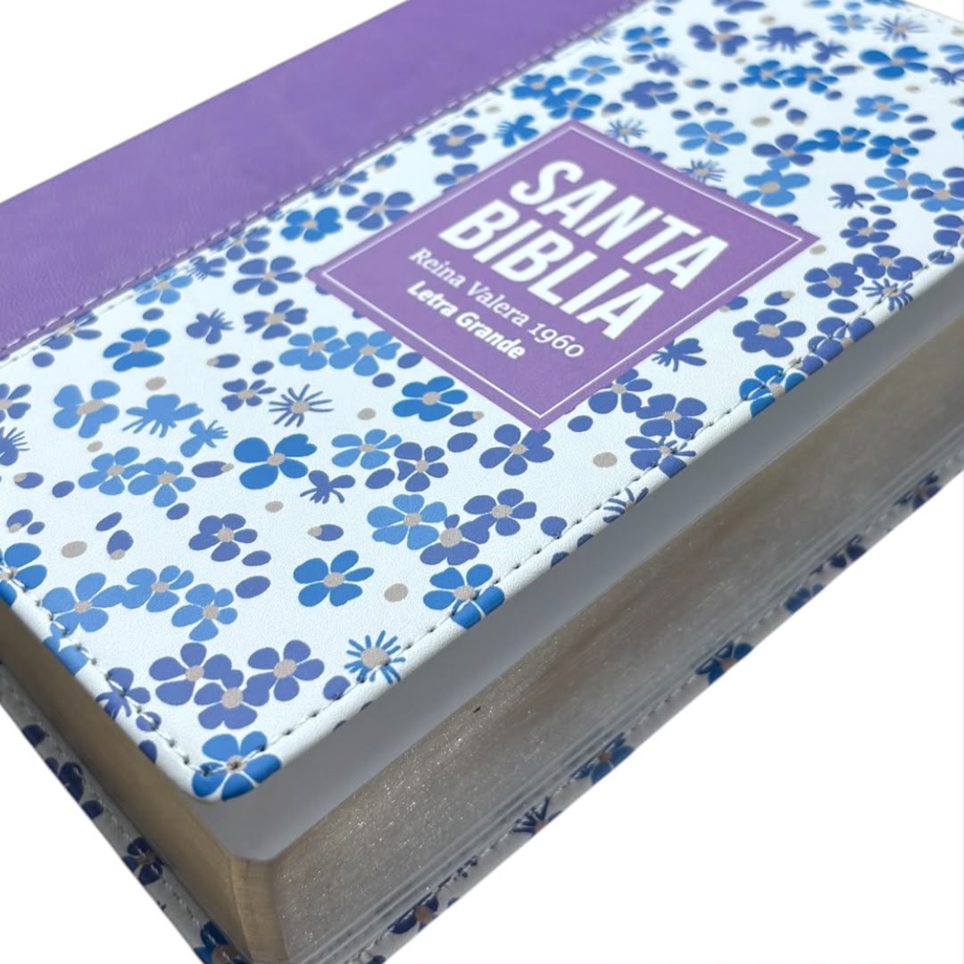 Biblia reina valera 1960 compacta letra grande flores